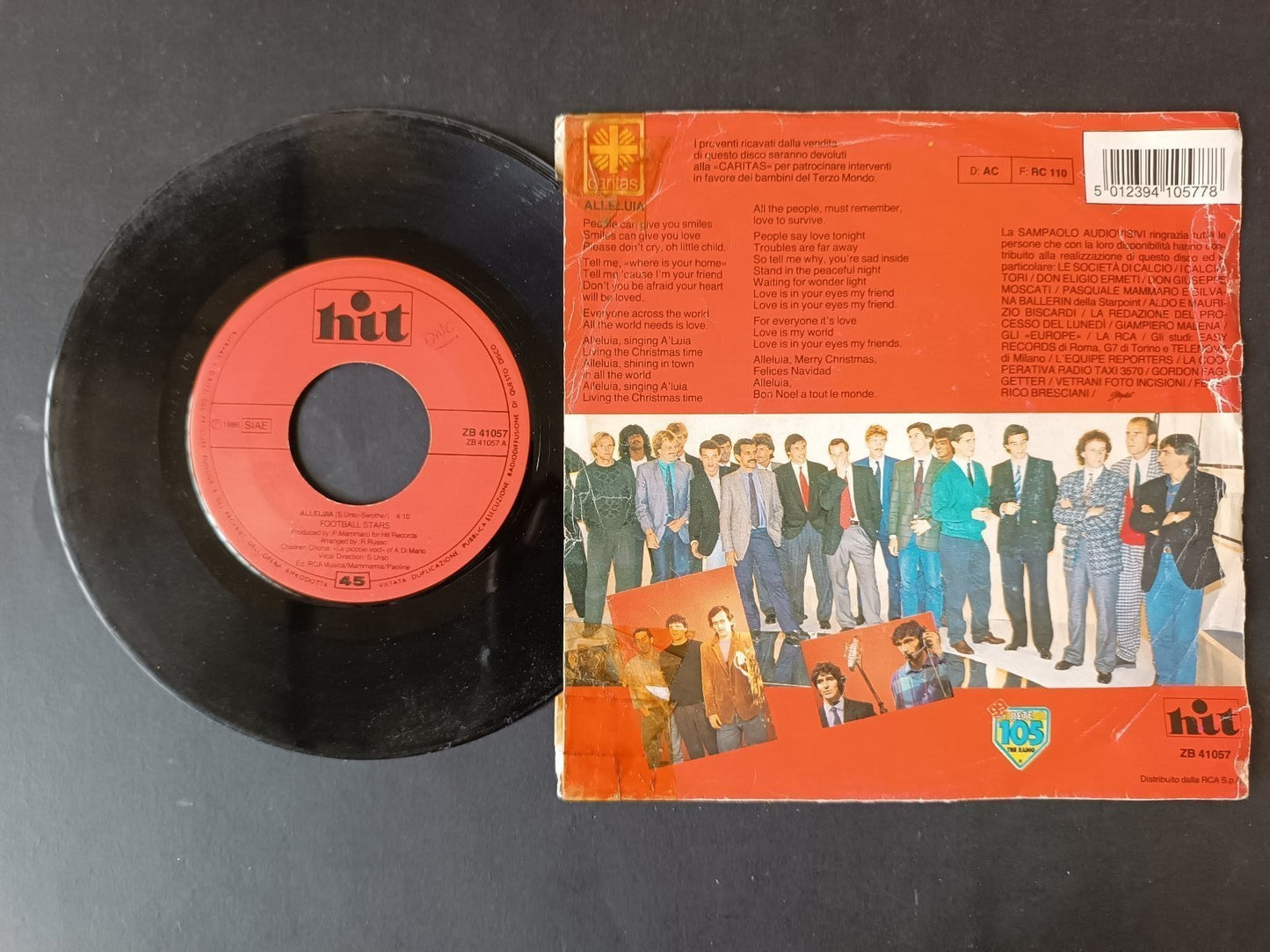 Vinile 45 giri "ALLELUIA" FOOTBALL STARS
