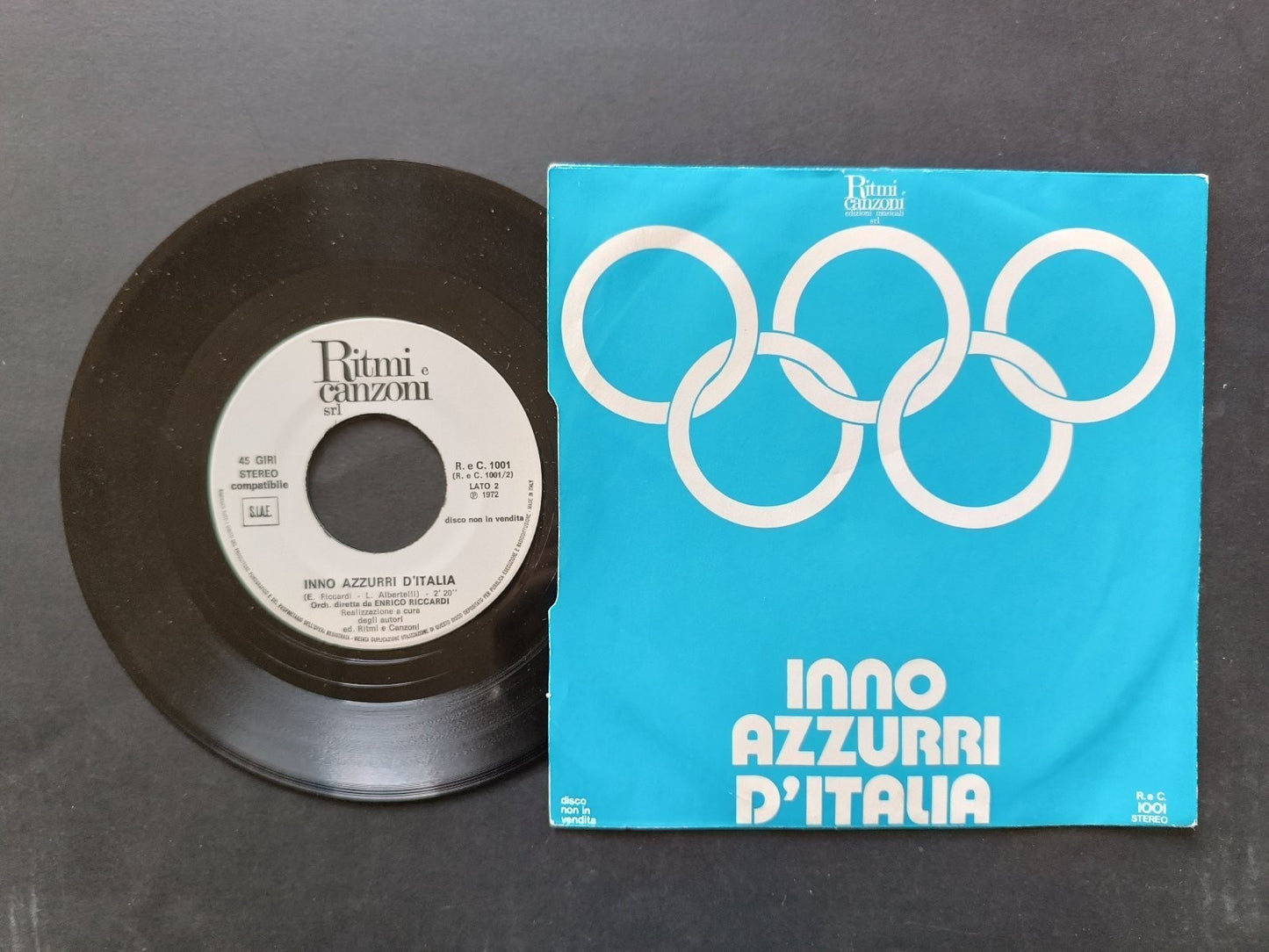 Vinile 45 giri INNO AZZURRI D'ITALIA
