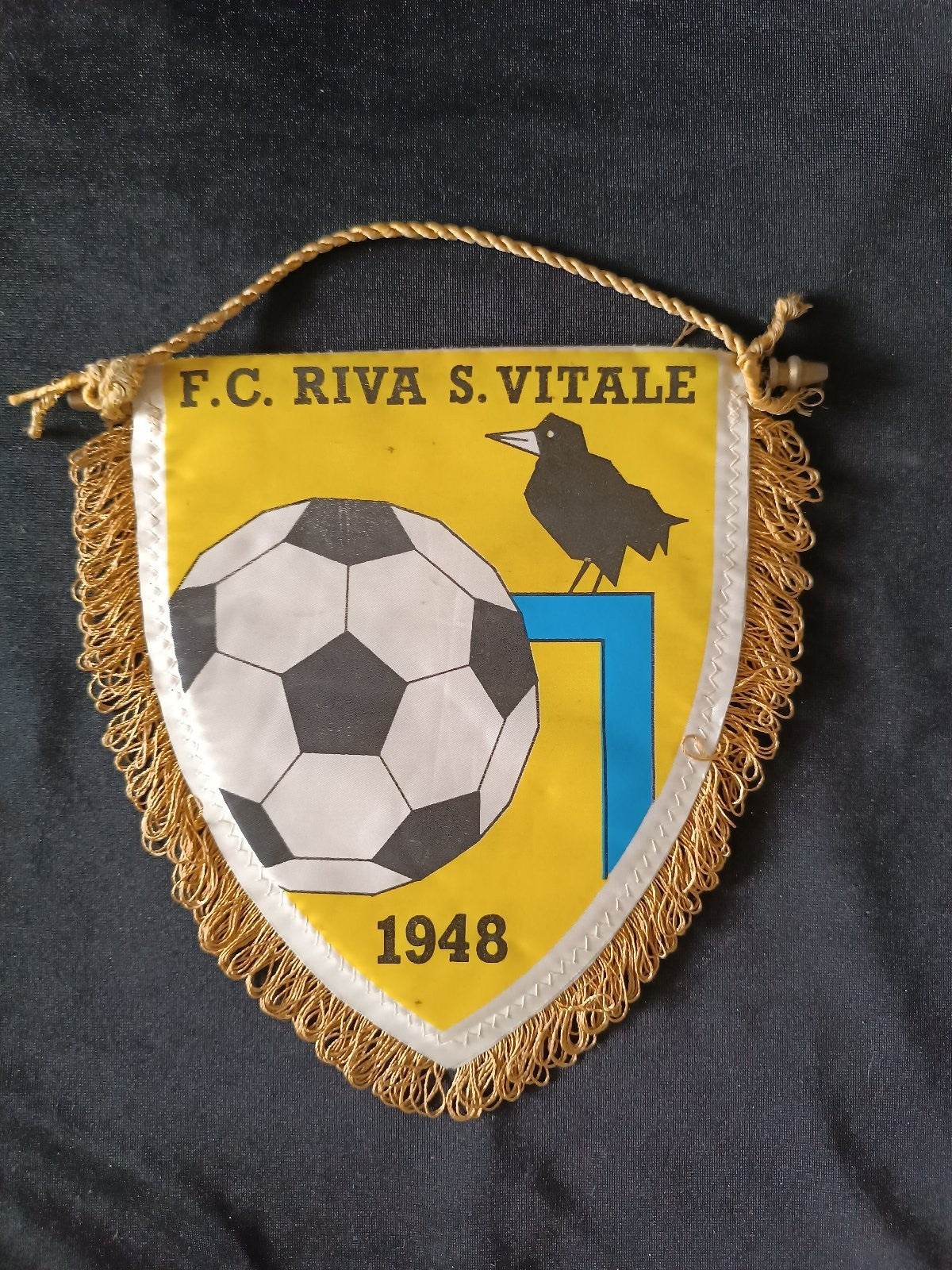 Gagliardetto Pennant F.C. Riva S. Vitale 1948 Svizzera Vintage