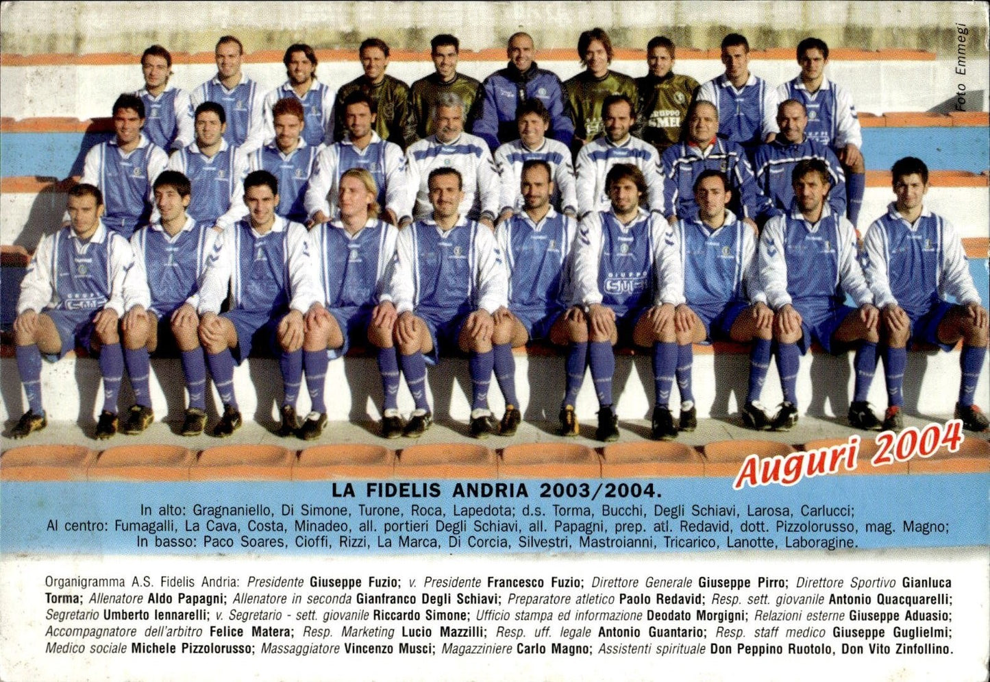 cartolina calciatori Fidelis Andria 2003/04