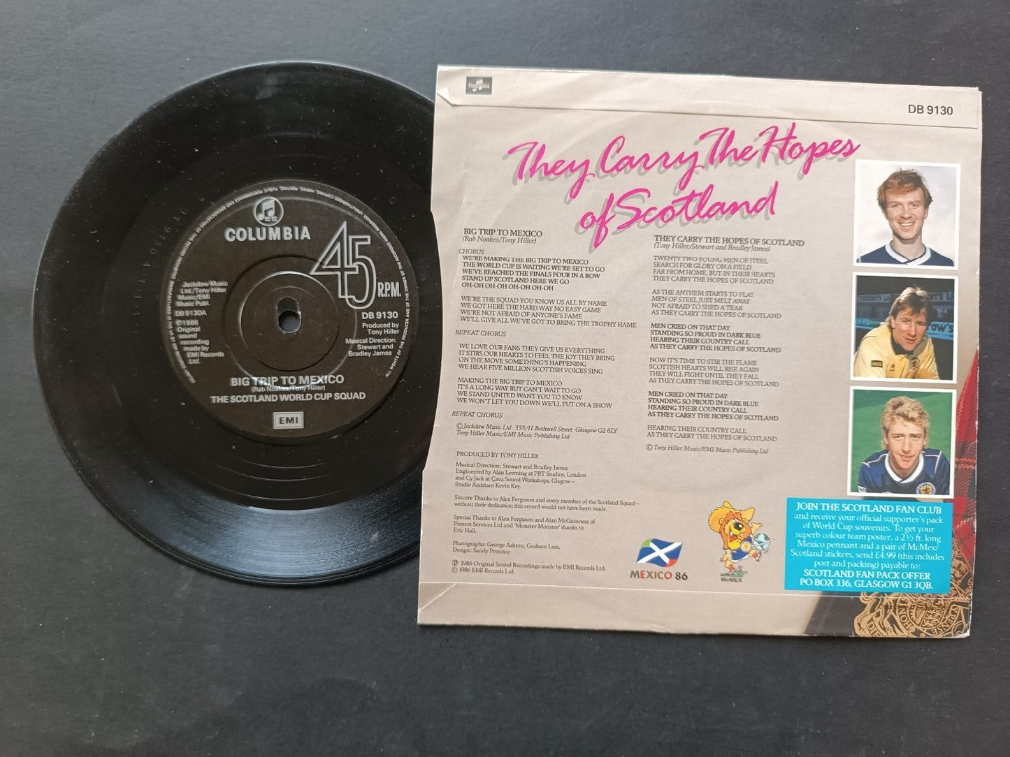 Vinile 45 giri BIG TRIP TO MEXICO The Scottish World Cup Squad
