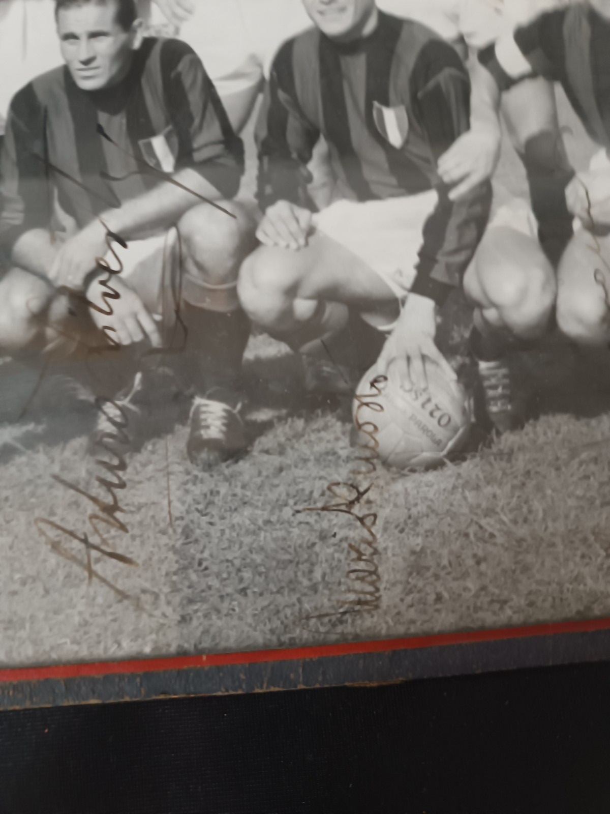 fotografia con vetro AUTOGRAFATA MILAN anni 50 -