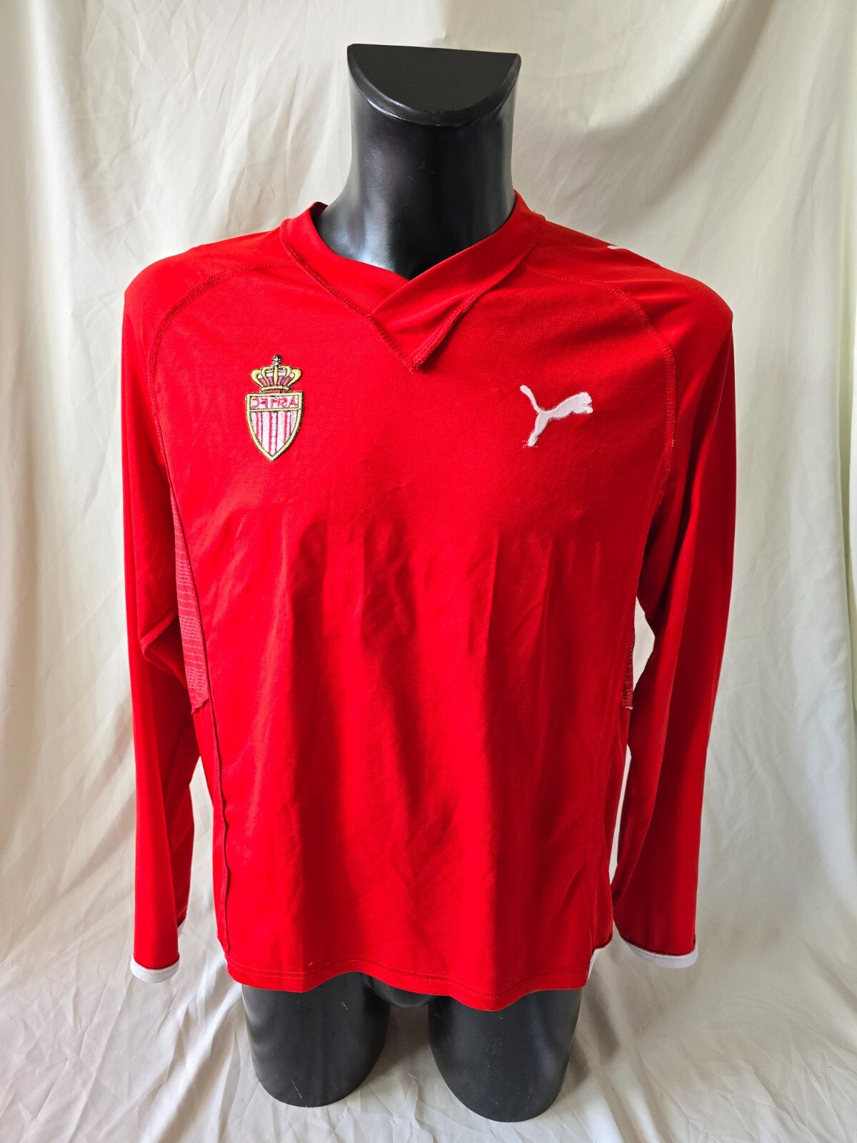 maglia calcio Match Worn Monaco Puma Fedcom 2009/10 Alejandro Alonso 8 tg XL