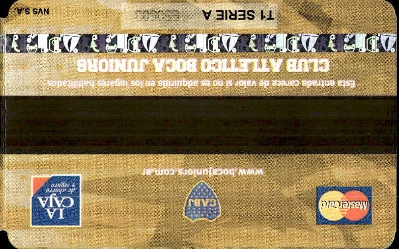 biglietto stadio BOCA JRS VS BANFIELD 550503