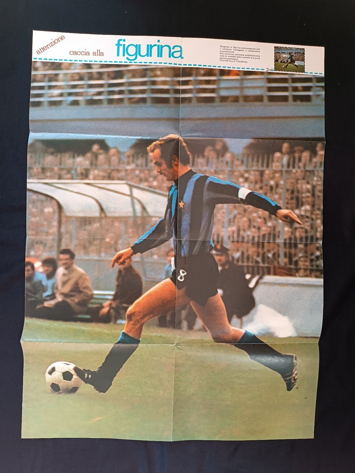 rivista poster GLI IDOLI n 4 Sandrino Mazzola con figurina da ritagliare