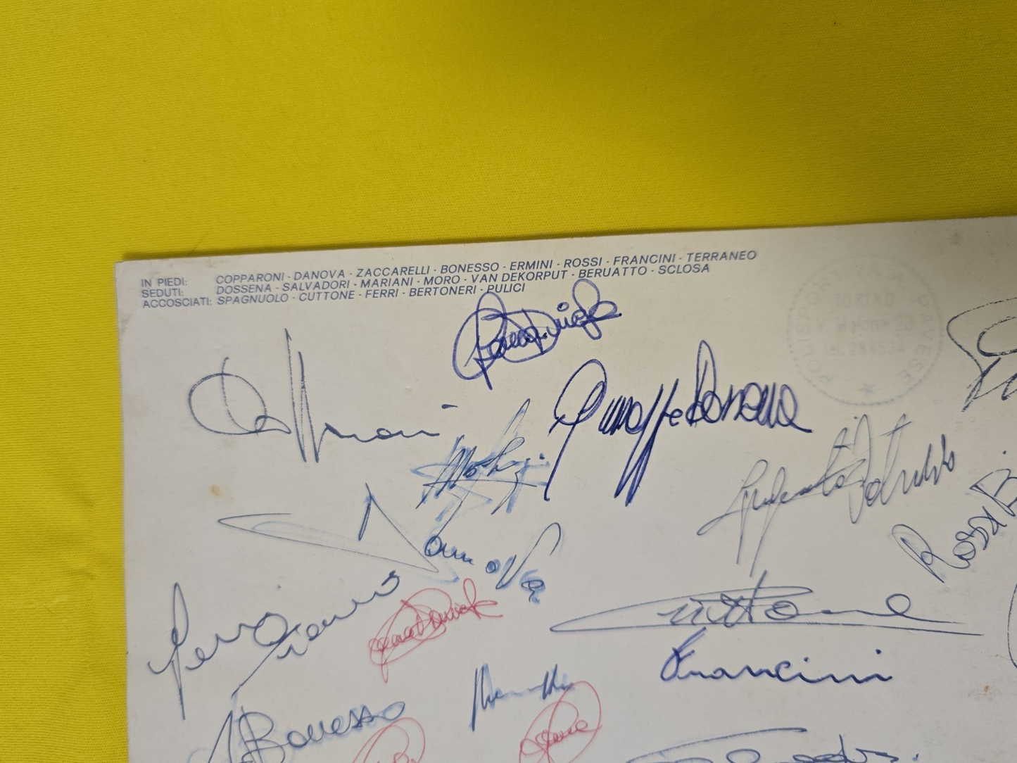 Foto ufficiale Torino calcio Barbero 1981-82 autografi originali della squadra