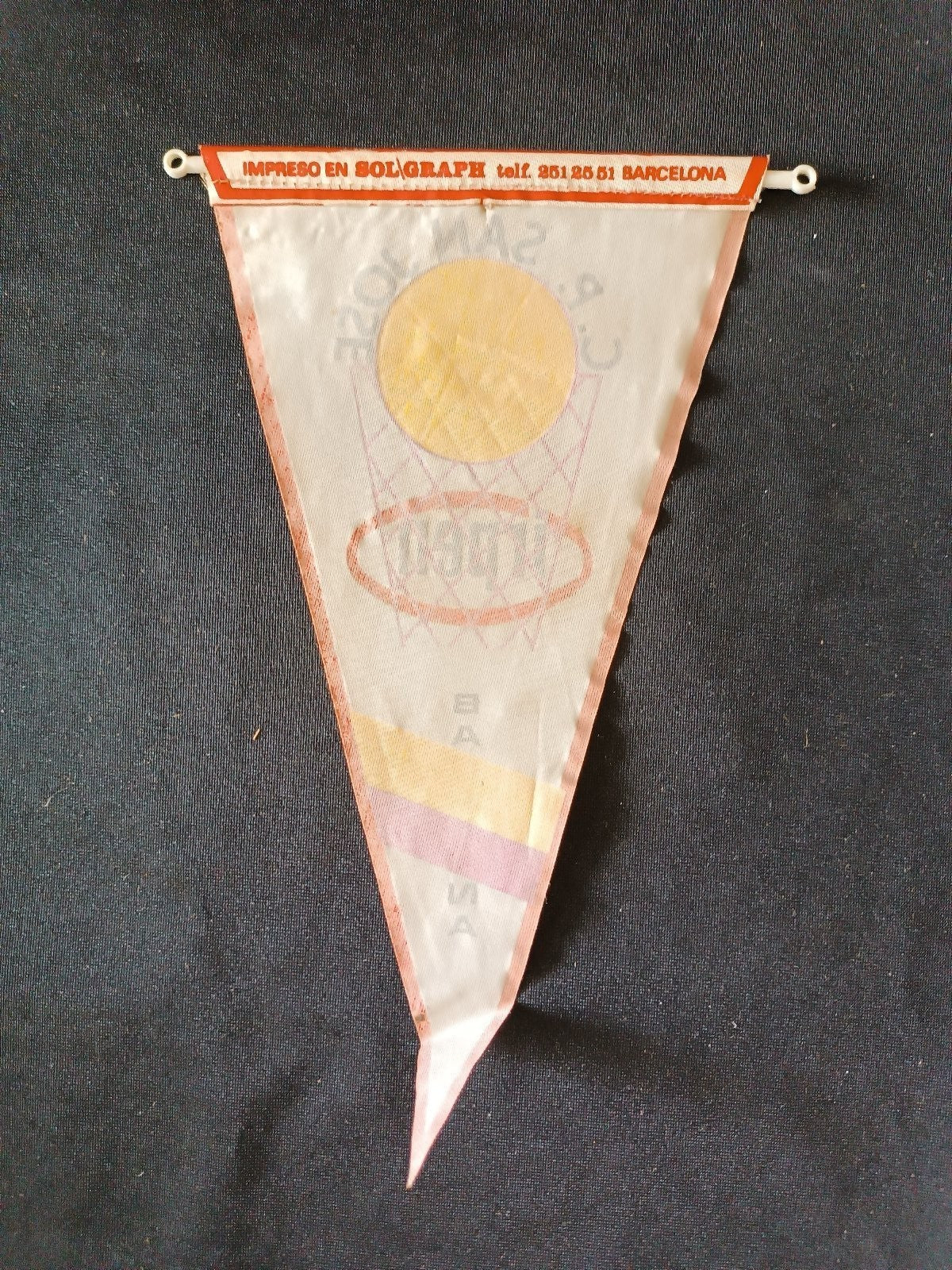 Gagliardetto Pennant C.P. San Jose Badalona Spagna Basket Vintage