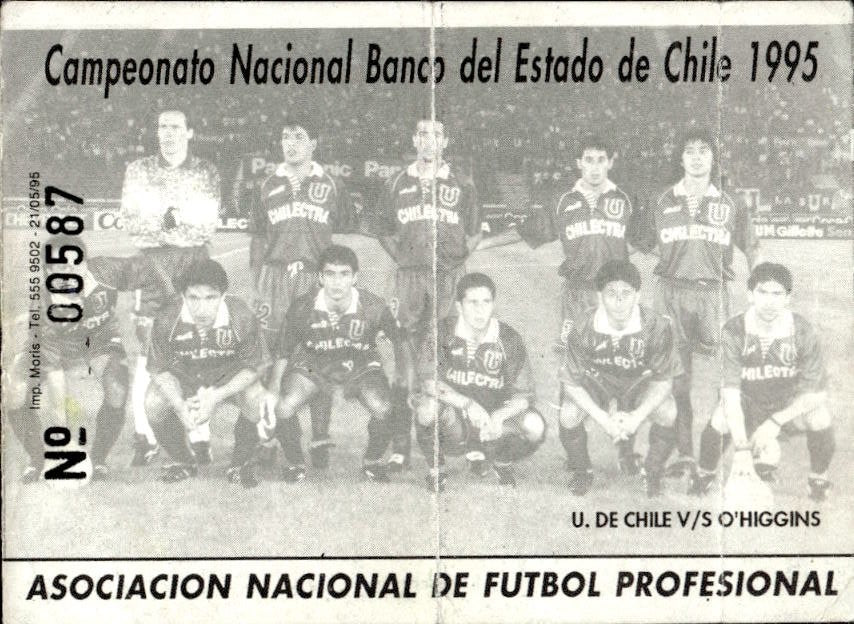 biglietto stadio CAMPEONATO NACIONAL BANCO DEL ESTADO CHILE 1995 N 00587