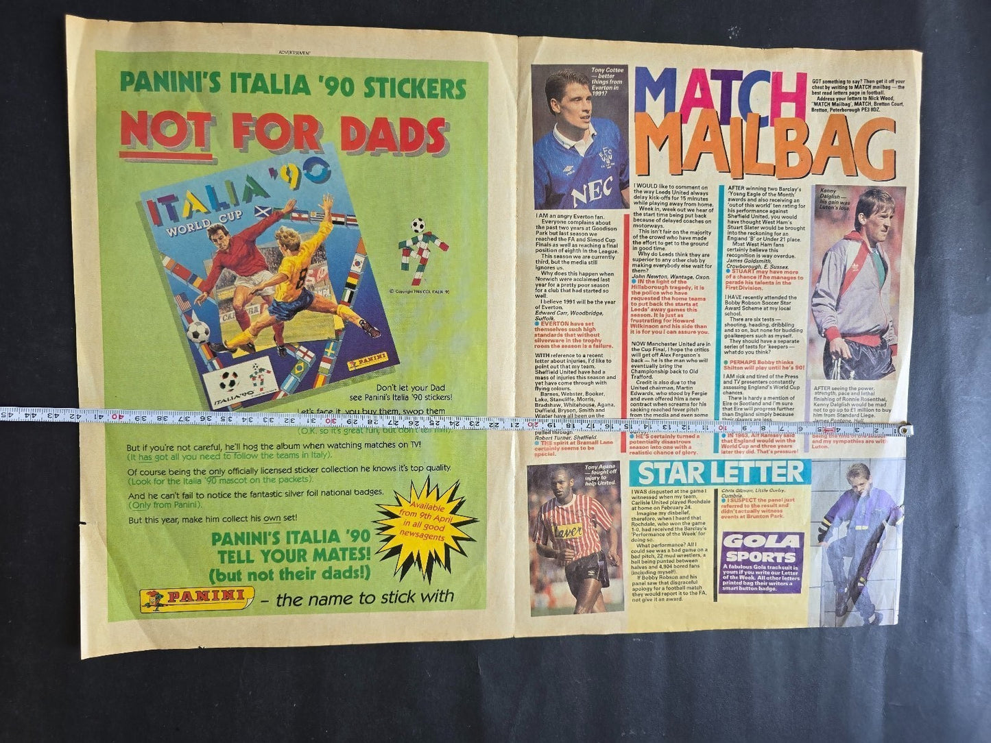 Poster doppia pagina da rivista autografi originali Irish team Squadra