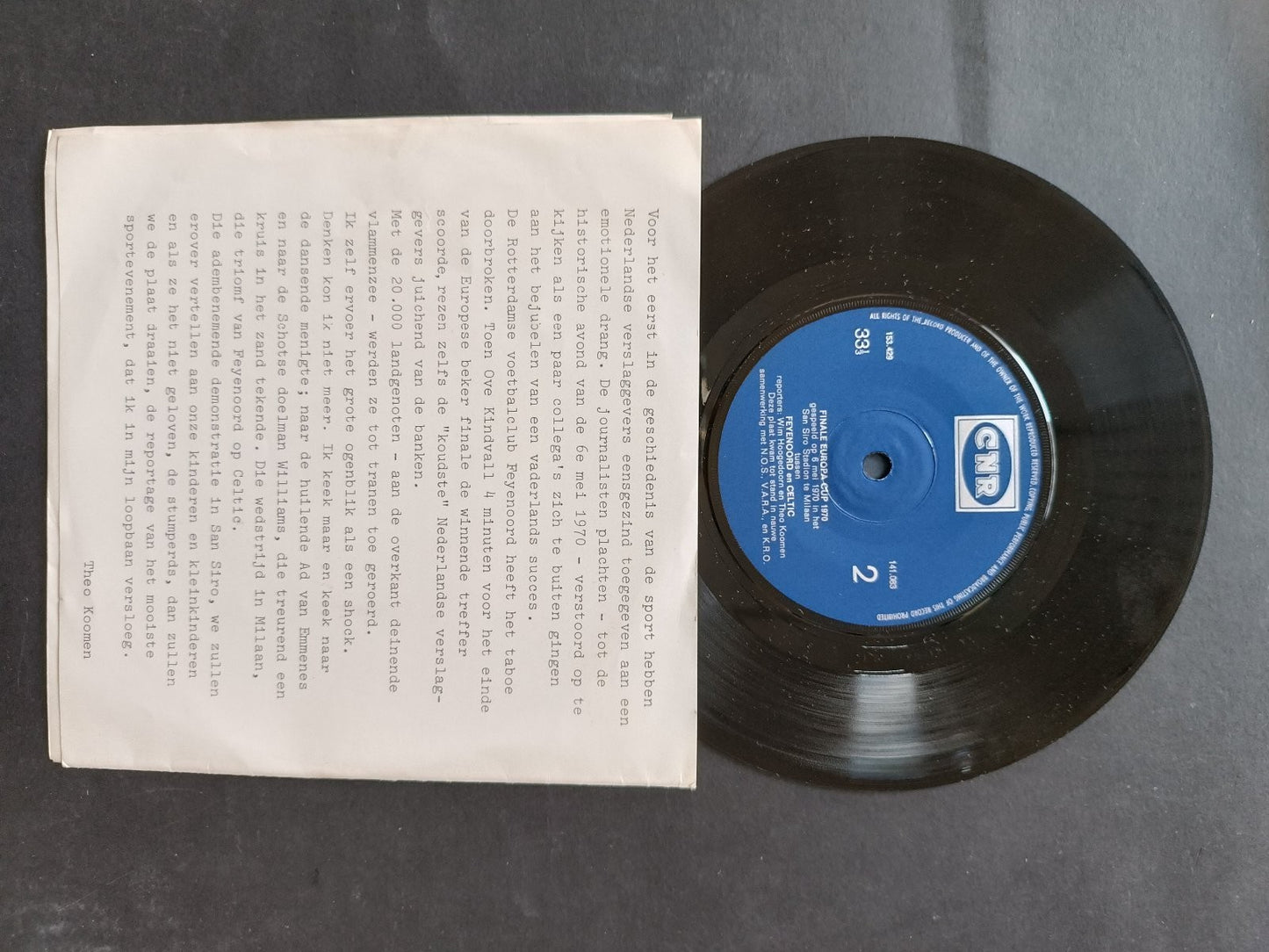 Vinile 45 giri FEYENOORD CELTIC