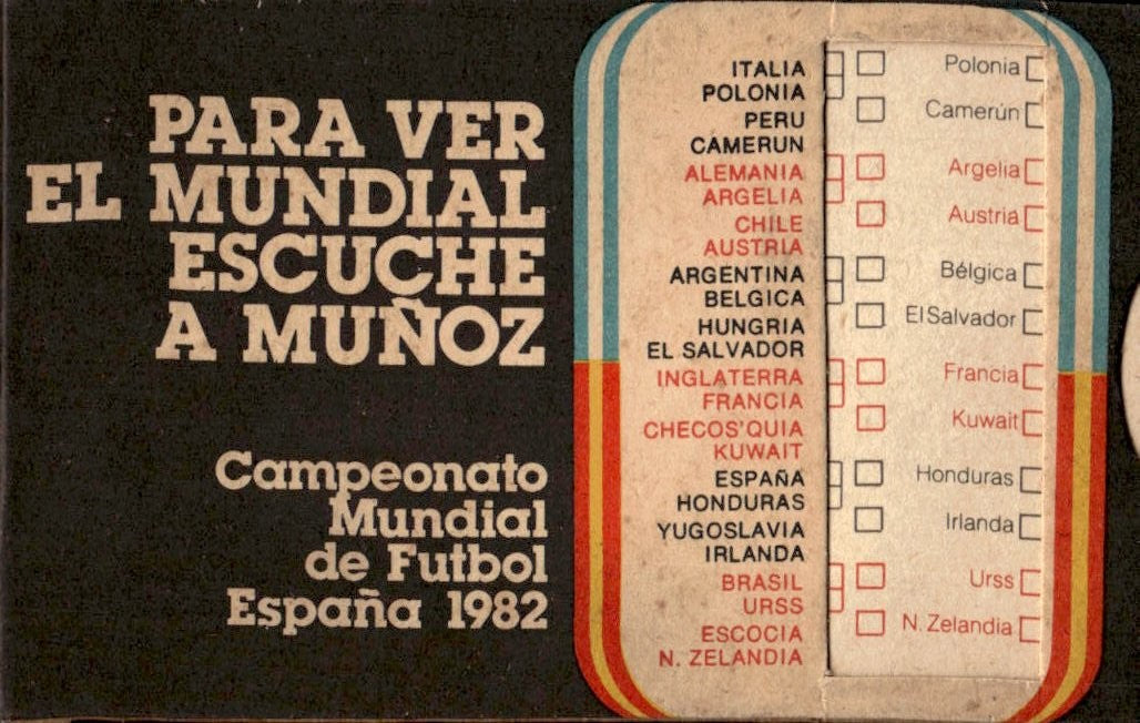 biglietto stadio CAMPEONATO MUNDIAL DE FUTBOL ESPANA 1982