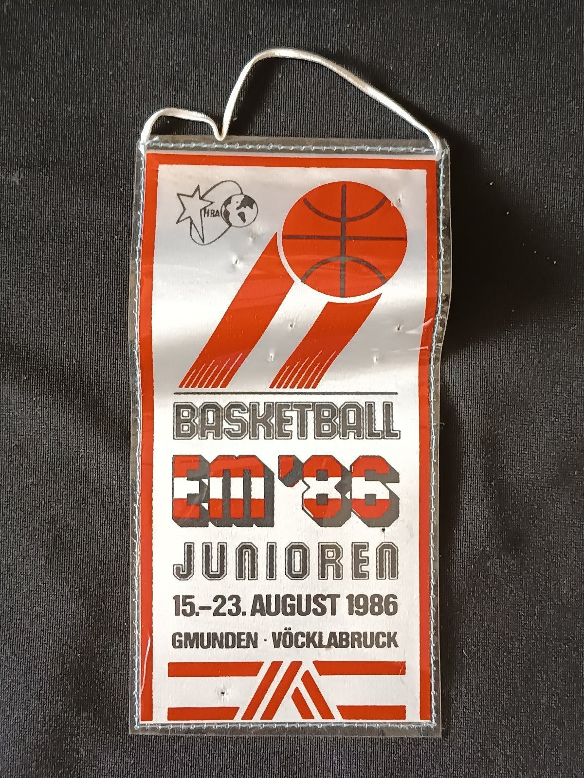 Gagliardetto Pennant EM '86 Junioren Austria Basketball