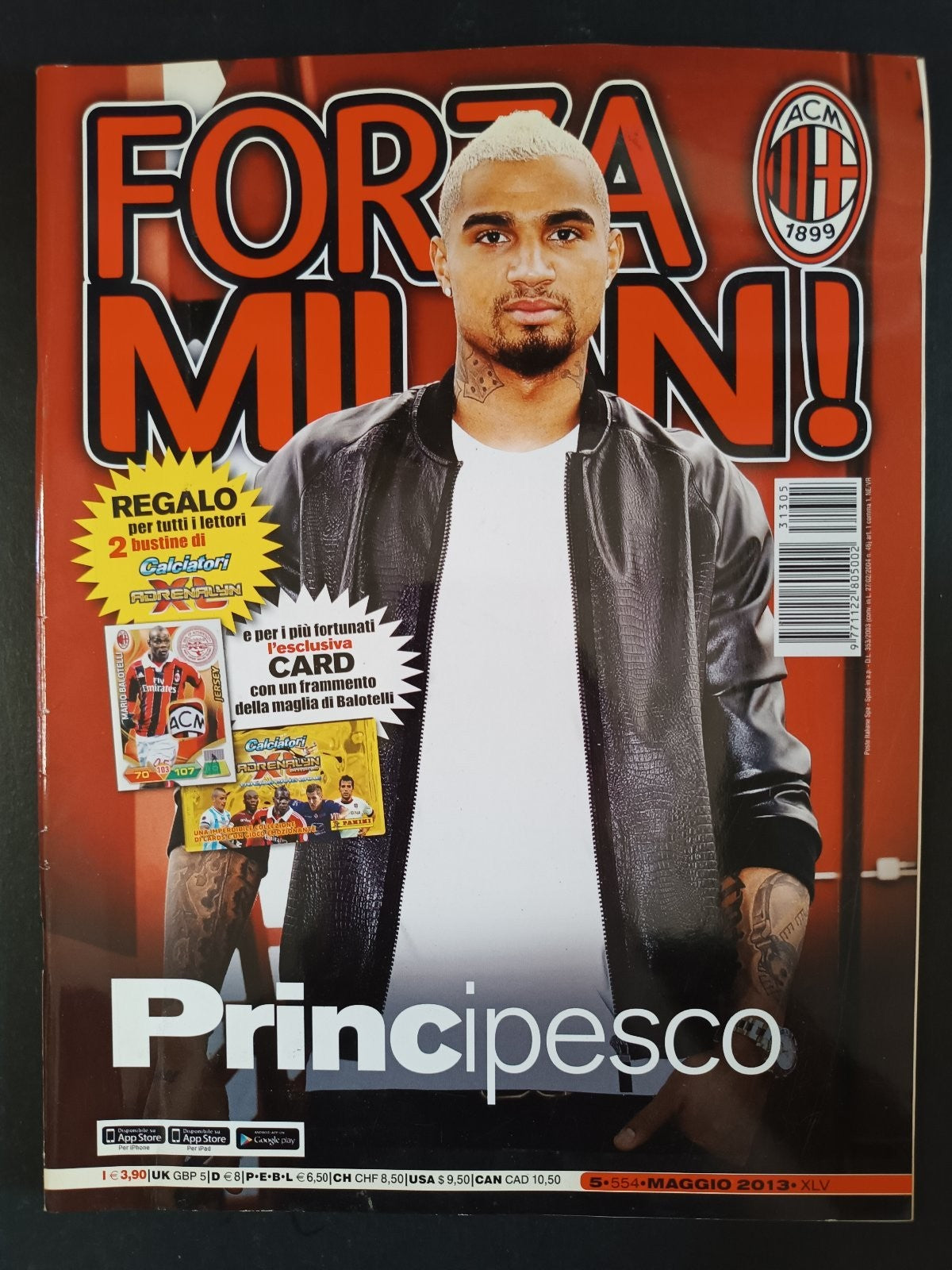 rivista FORZA MILAN - anno 2013 n 5 - Prince (senza figurine)