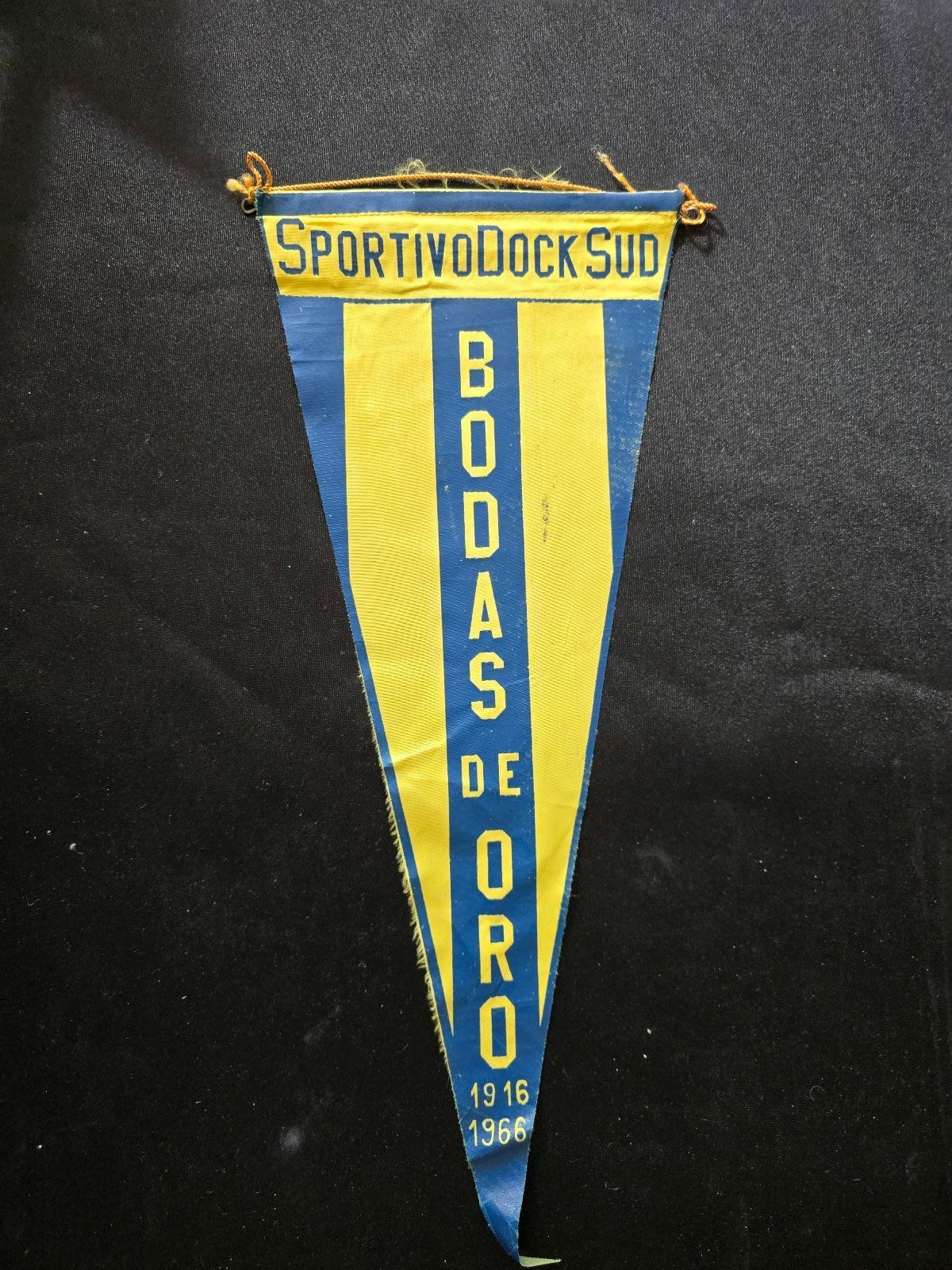 OLD Gagliardetto Pennant bander�n sportivo dock sud Bodas de Oro 50� 1916/66