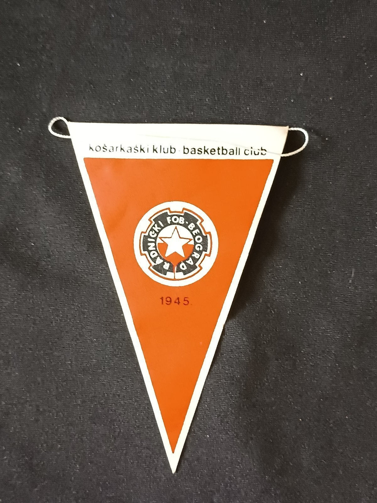 Gagliardetto Pennant Ko�arka�ki Klub Radni?ki Belgrado Jugoslavia 1945 Basket
