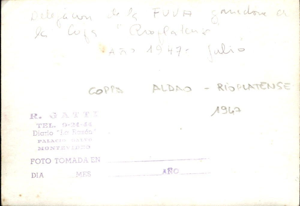 Foto fotografia d'agenzia Coppa Aldao Rioplatense 1947