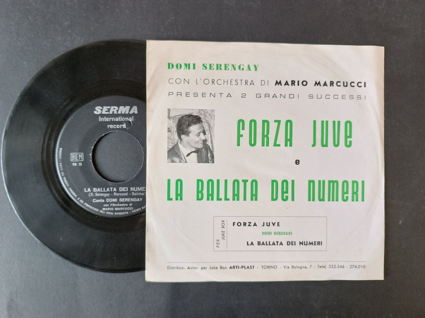 Vinile 45 giri FORZA JUVE Serma