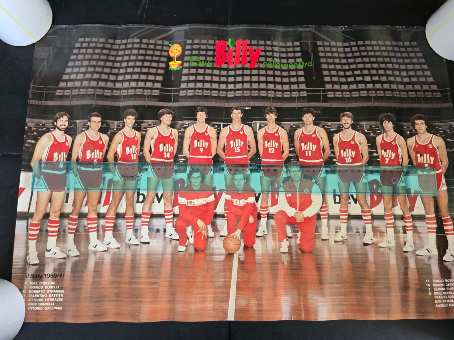 BILLY Olimpia Milano Basket poster originale dell'epoca 1980/81
