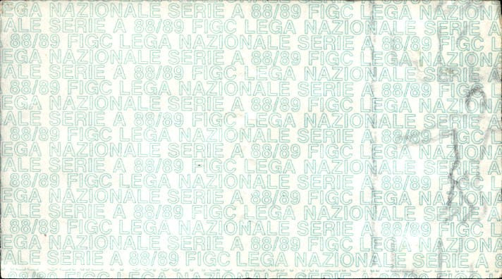 Biglietto stadio Juventus-Athletic Bilbao 1988-89 2� Turno Coppa Uefa n 009831