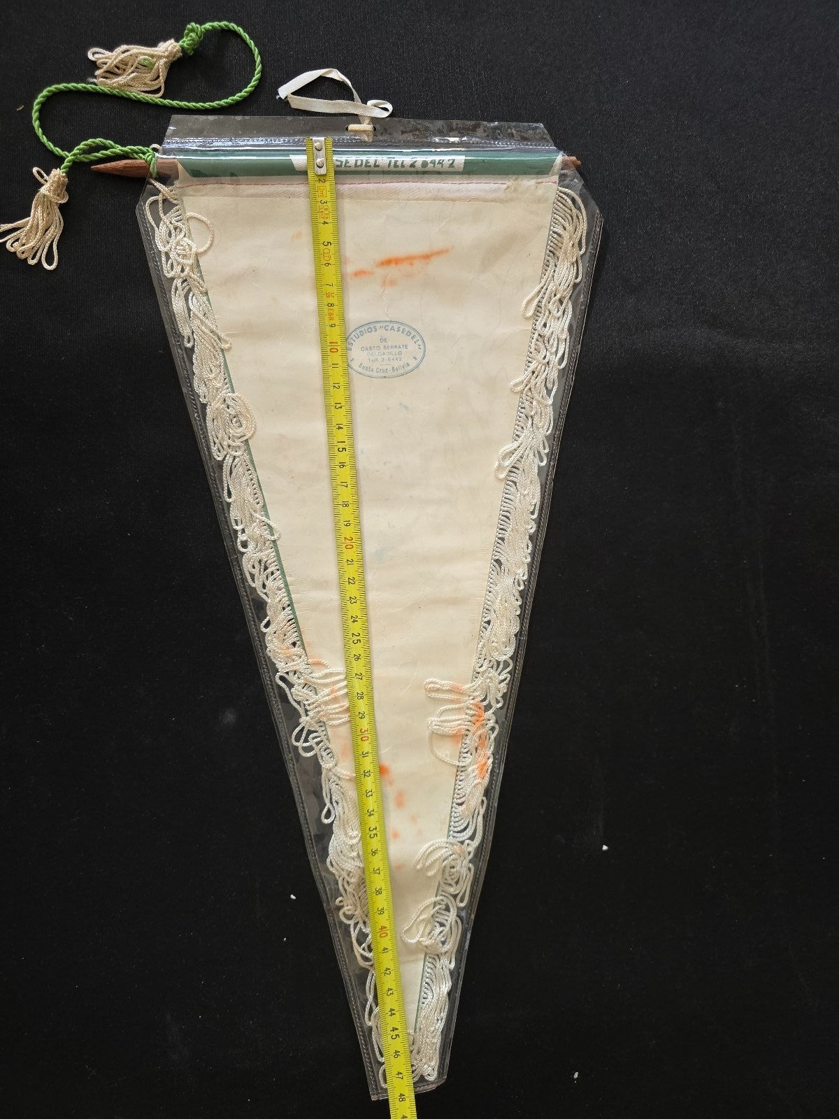 old Gagliardetto pennant banderin Club Deportivo Oriente Petrolero Bolivia '70