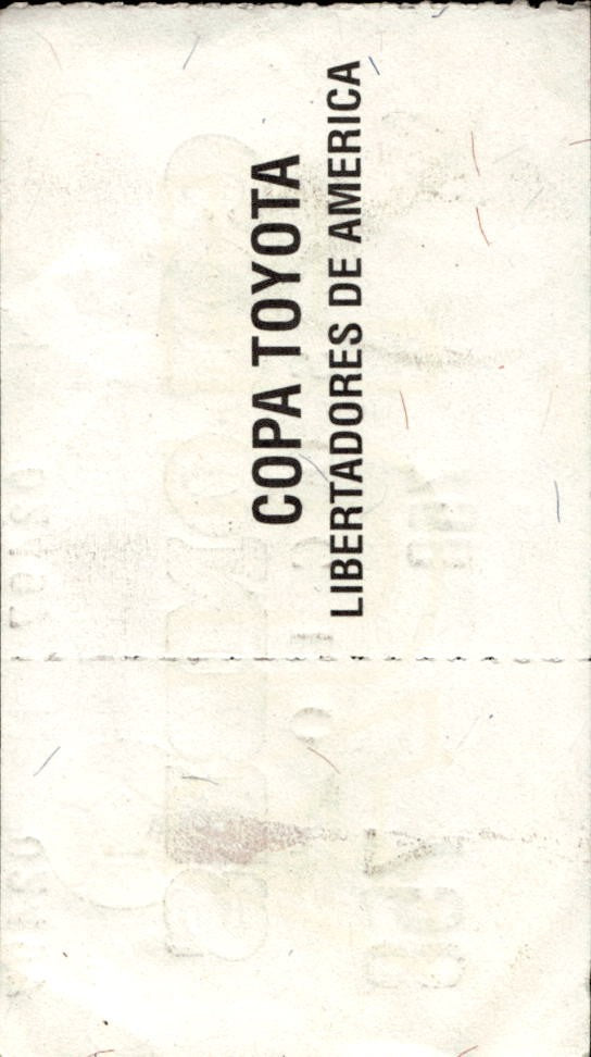 biglietto stadio COPA TOYOTA LIBERATADORES COLOMBES SOCIO