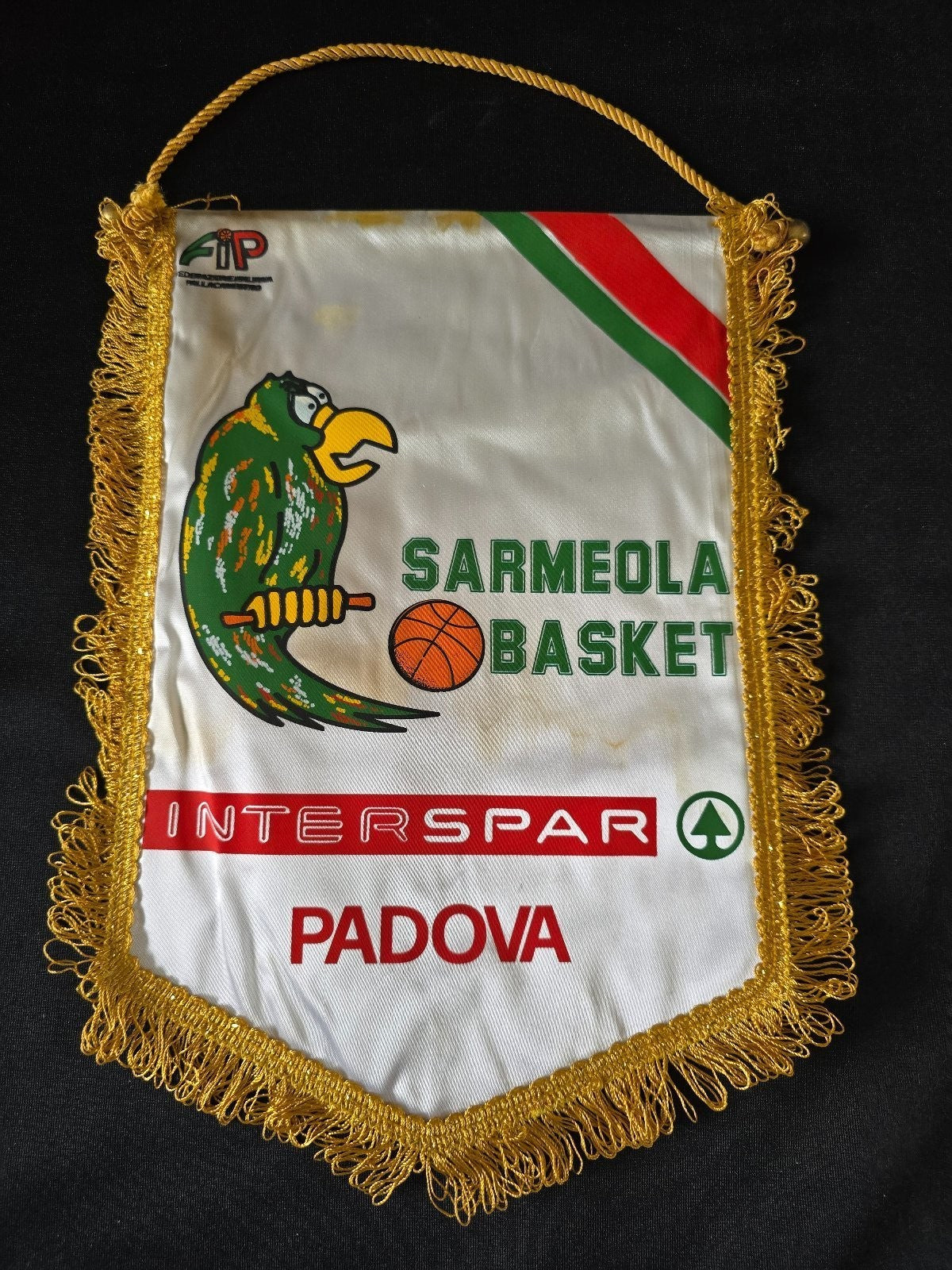 Gagliardetto Pennant SARMEOLA BASKET INTERSPAR PADOVAoriginale anni 80