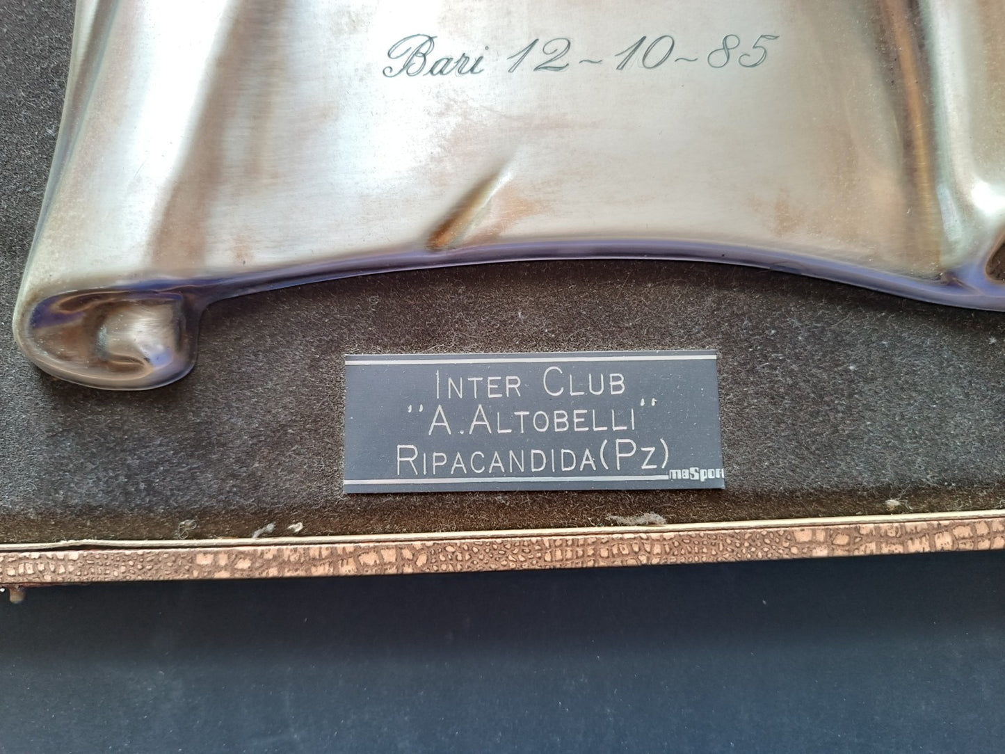 Placca in metallo Altobelli 100 gol Serie A Inter 1985