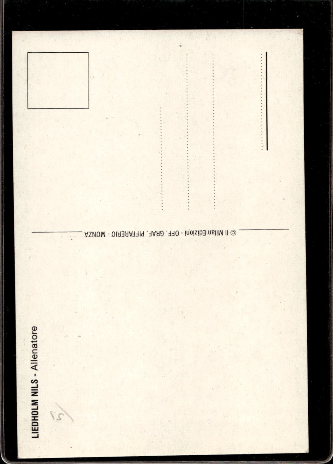 cartolina postcard Calcio Milan Nils Liedholm Allenatore (1)