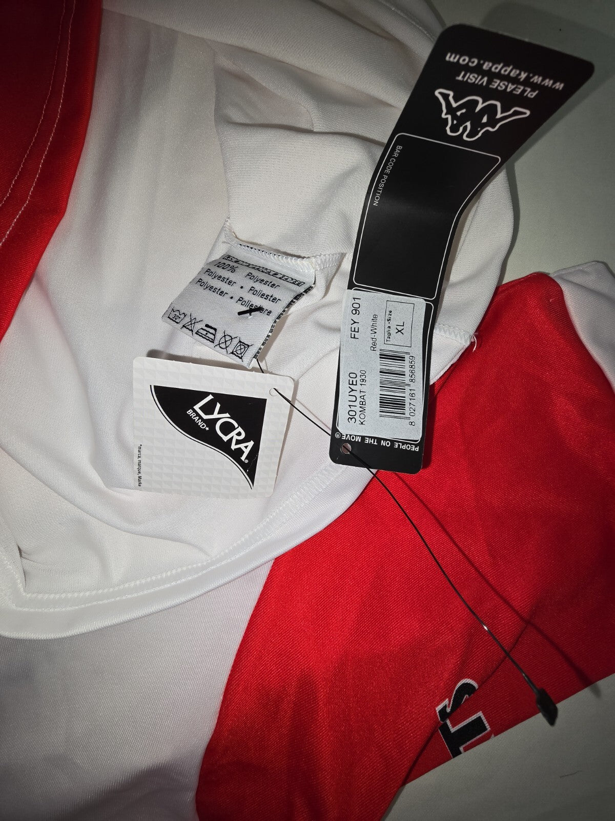 Maglia calcio Kappa gara Feyenoord Rotterdam tg XL nuova etichette originali