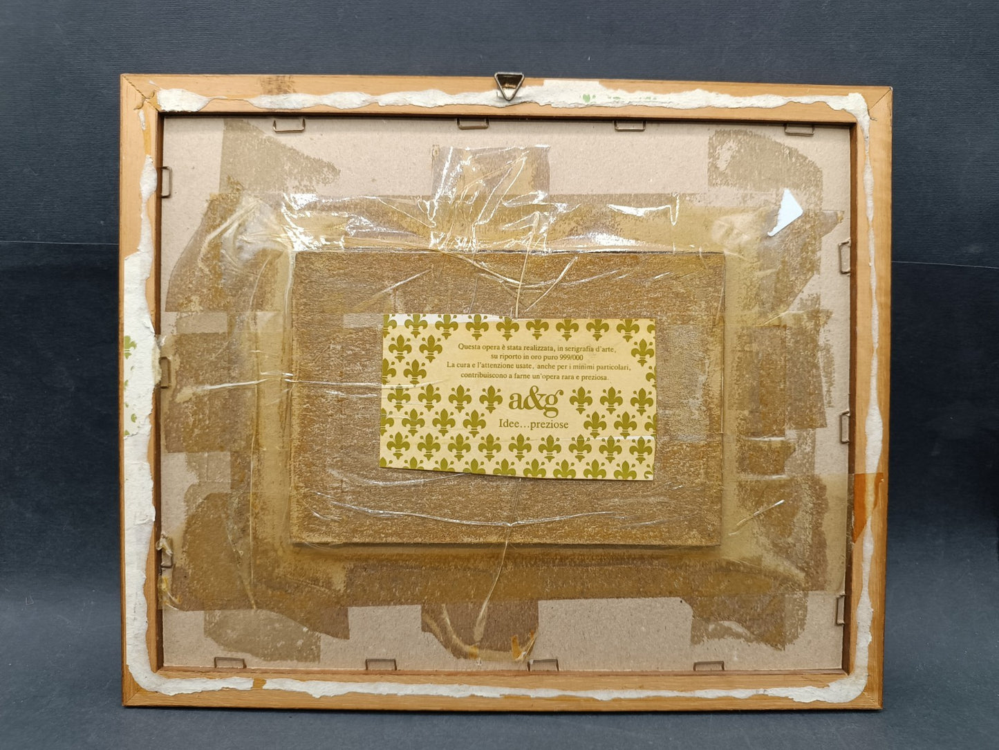 quadro STADIO MEAZZA con lastra in serigrafia d'arte oro 999/000 San Siro Arisi