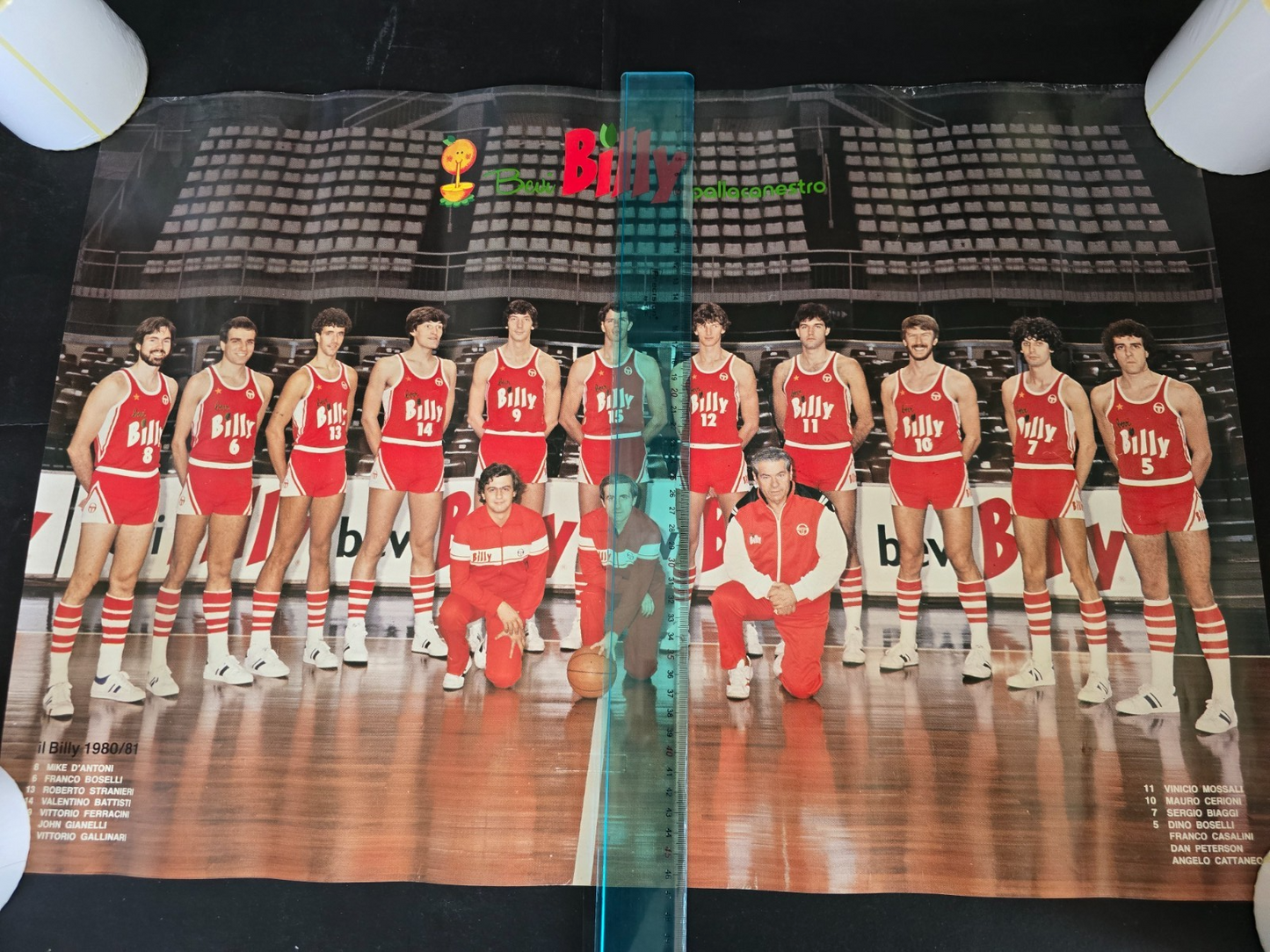 BILLY Olimpia Milano Basket poster originale dell'epoca 1980/81
