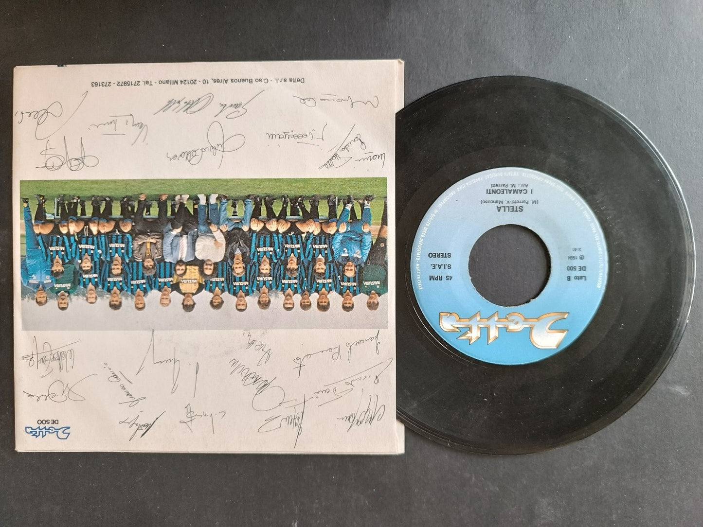 Vinile 45 giri CUORE NEROAZZURRO I CAMALEONTI