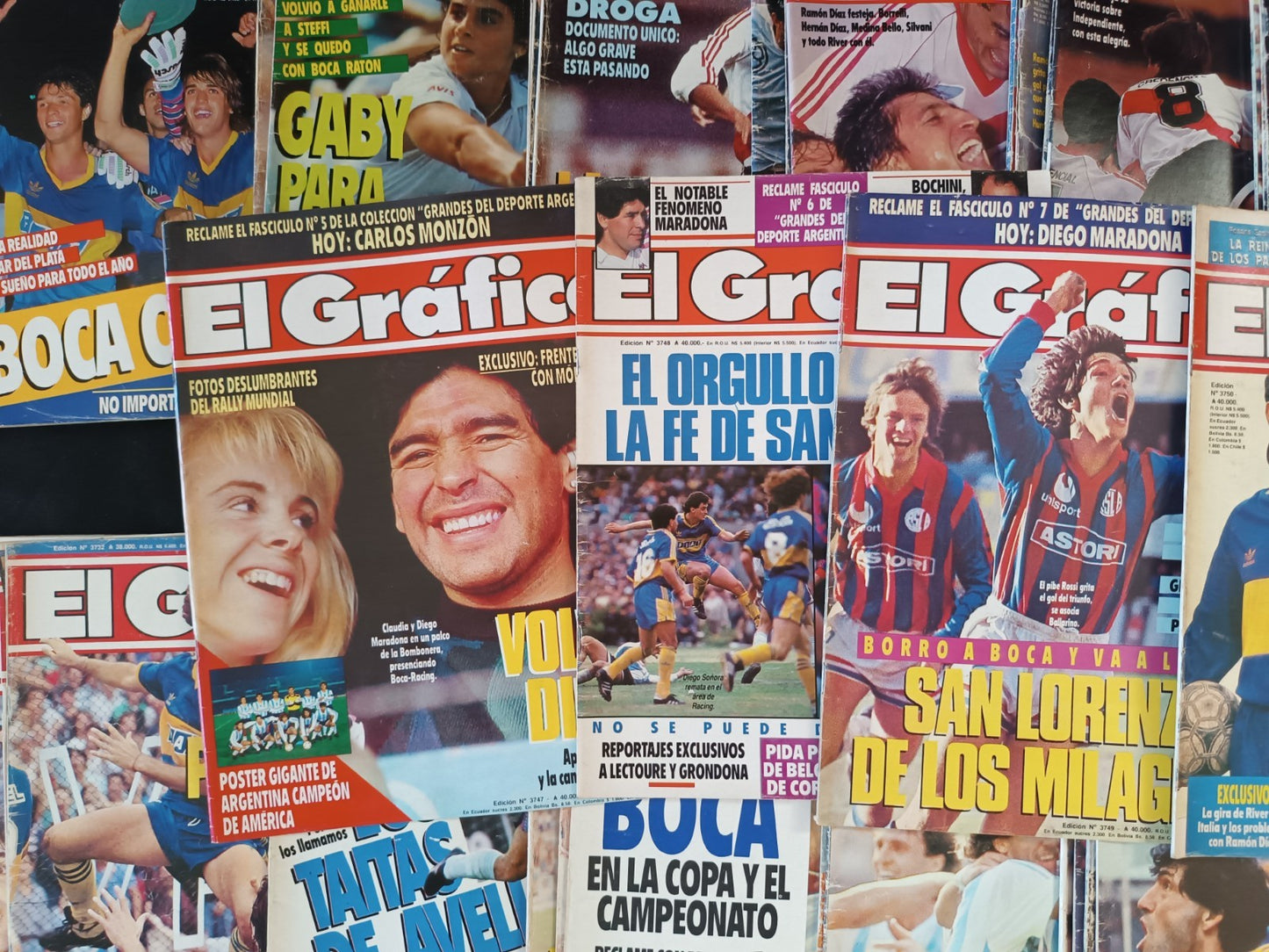 53 riviste annata 1991 El Grafico Ayrton Senna, Batistuta, Carl Lewis