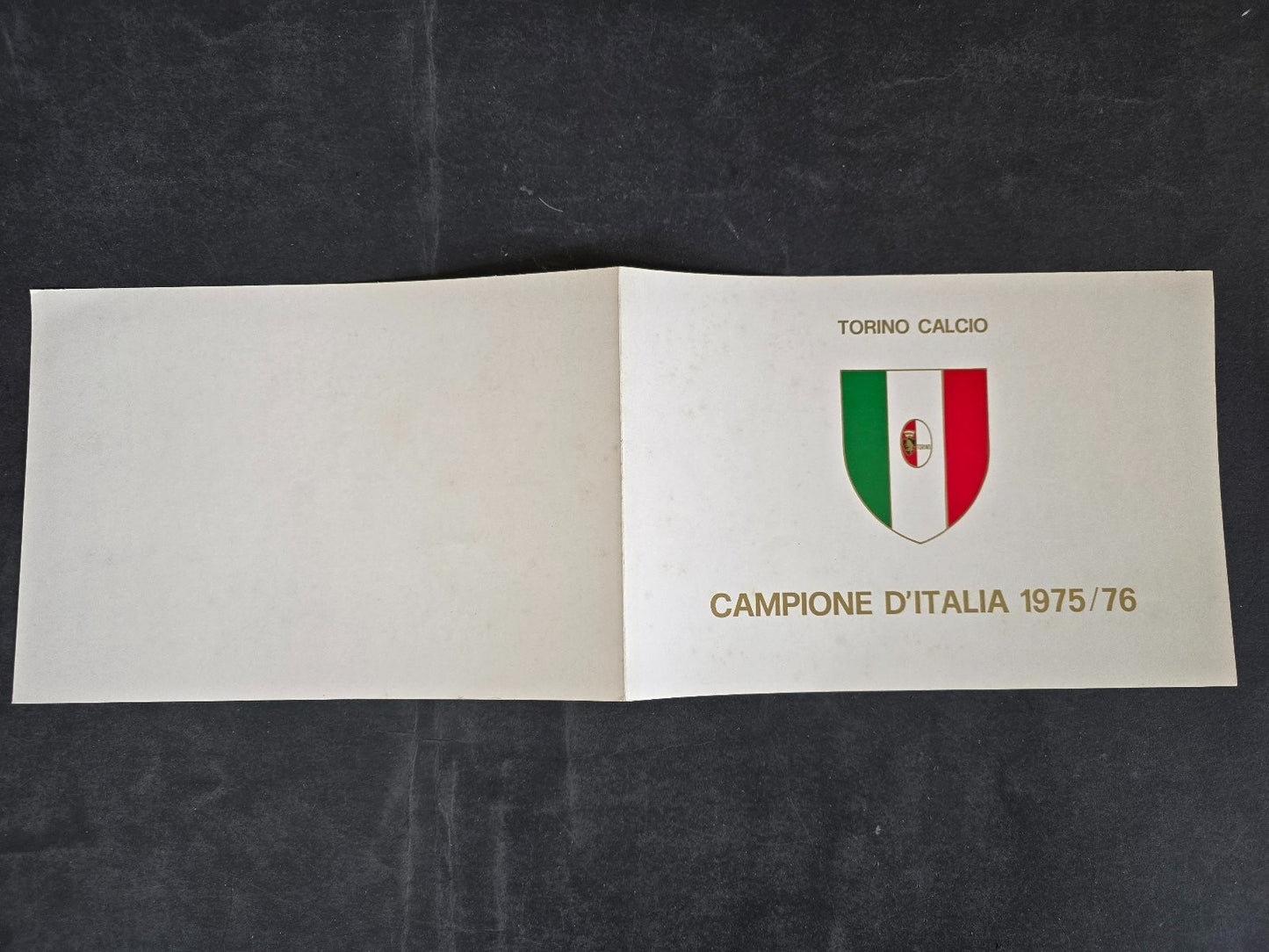 Cartolina pieghevole Autografi stampati Torino Calcio 1976/77 ufficiale