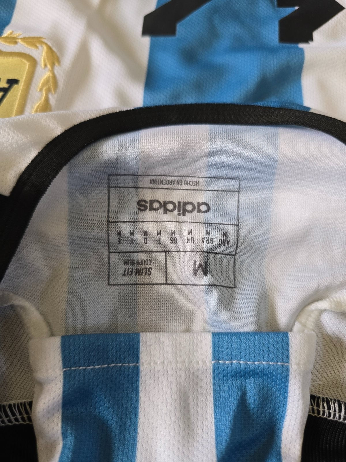 Calcio camiseta tshirt Adidas ARGENTINA nr 16 tg M 2022 (m12)
