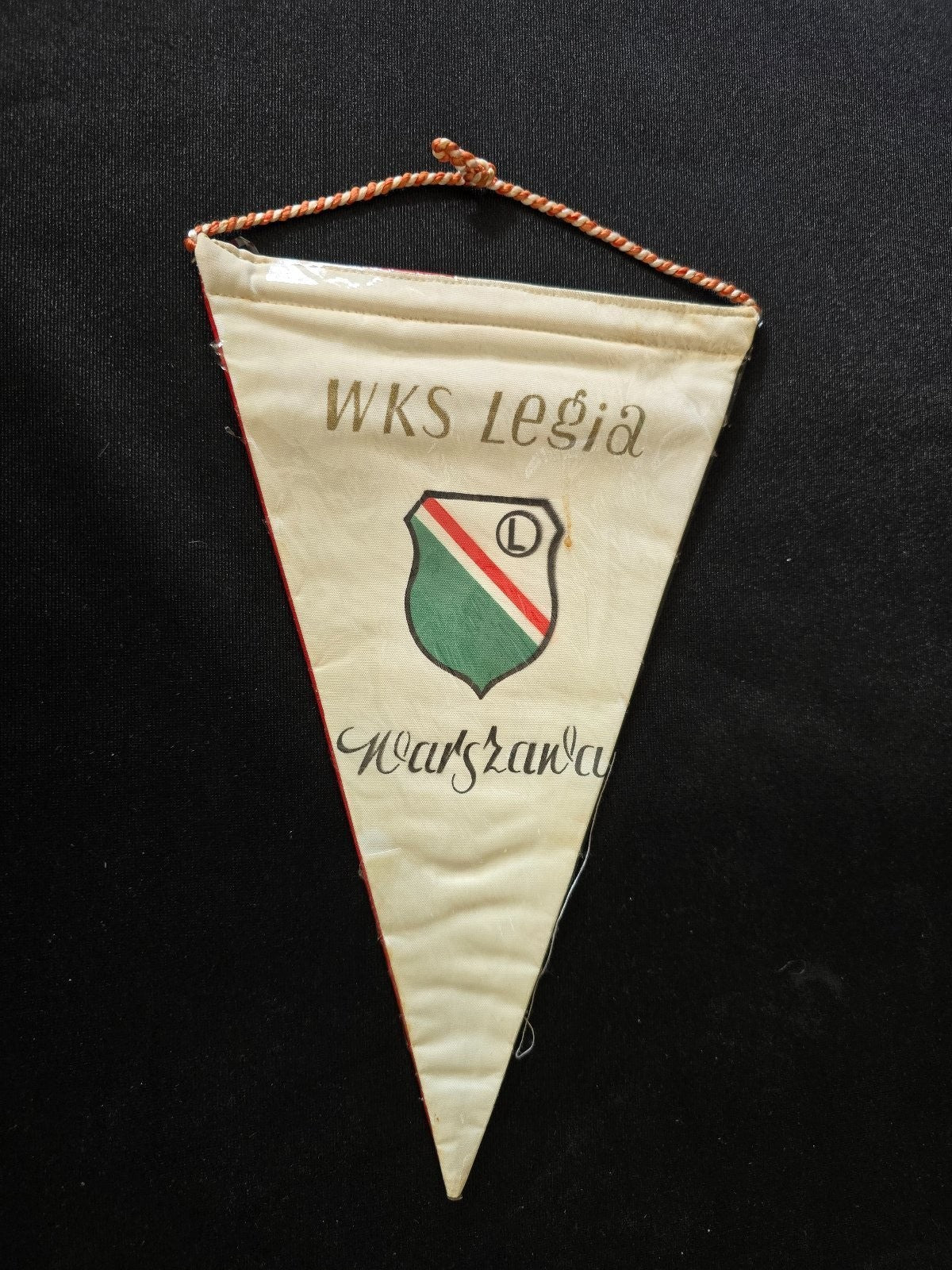 OLD Gagliardetto Pennant fanion WKS LEGIA Warszawa Sp�?ka Akcyjna