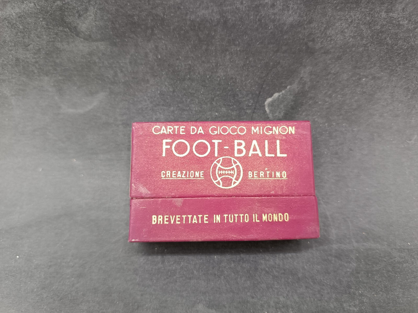 Mazzo carte da gioco mignon Creazione Bertino Football confezione granata