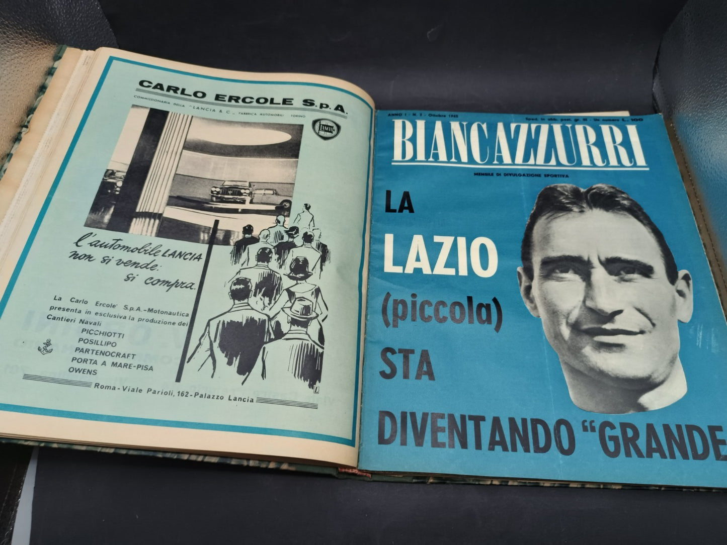 Annata rilegata rivista Calcio e ciclismo illustrato 1966 biancazzurri