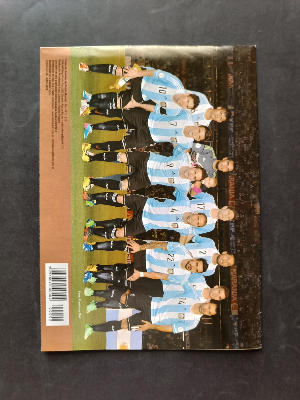 Pieghevole con poster Messi World Cup Brasile 2014 con tabellone .