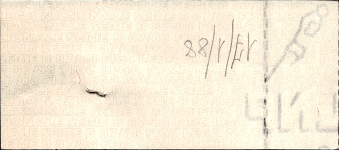 biglietto Ticket Stadio Modena Udinese 1987/88 n 000230