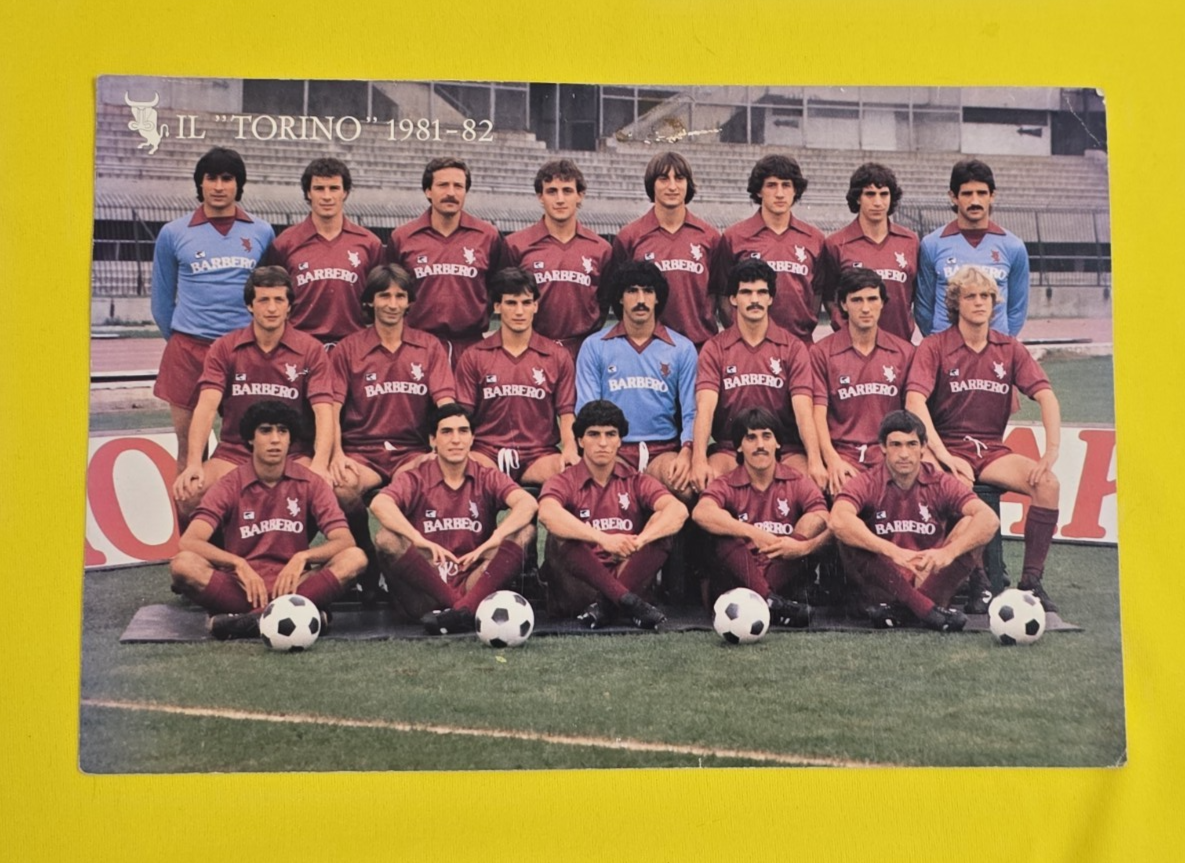 Foto ufficiale Torino calcio Barbero 1981-82 autografi originali della squadra