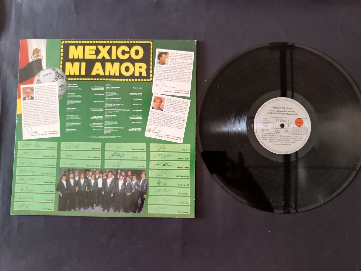 Disco Mexico Mi Amor Peter Alexander e Nazionale Calcio Tedesca 1986