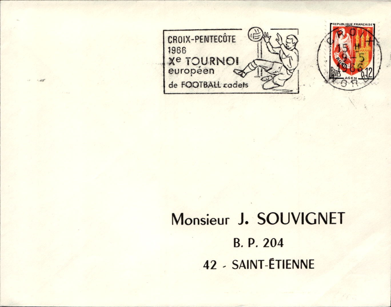 busta primo giorno Saint Etienne 1966
