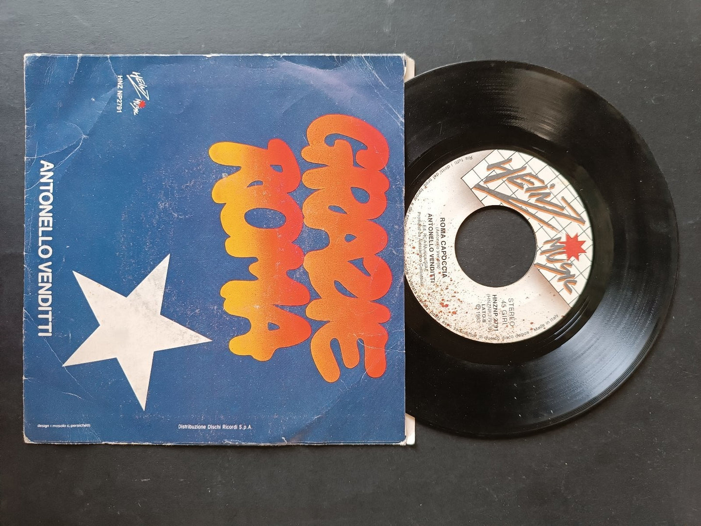 Vinile 45 giri GRAZIE ROMA Antonello Venditti
