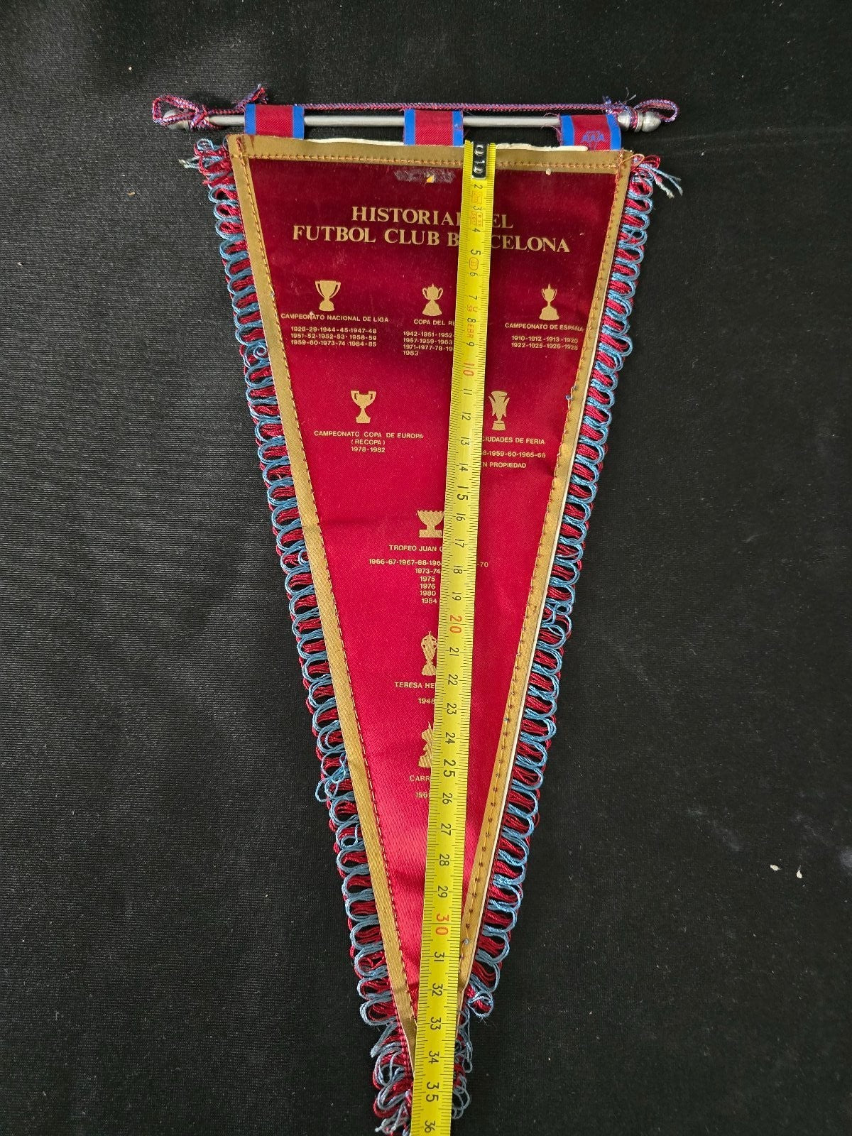 Gagliardetto Pennant fanion bander�n F.C. Barcelona historia anni 80