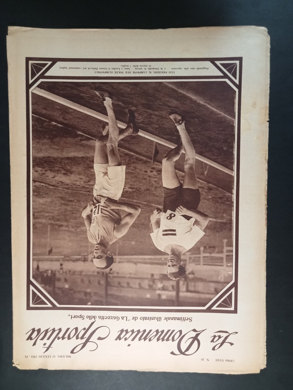 rivista LA DOMENICA SPORTIVA numero 28 - 1931 - DI Paco maglia gialla