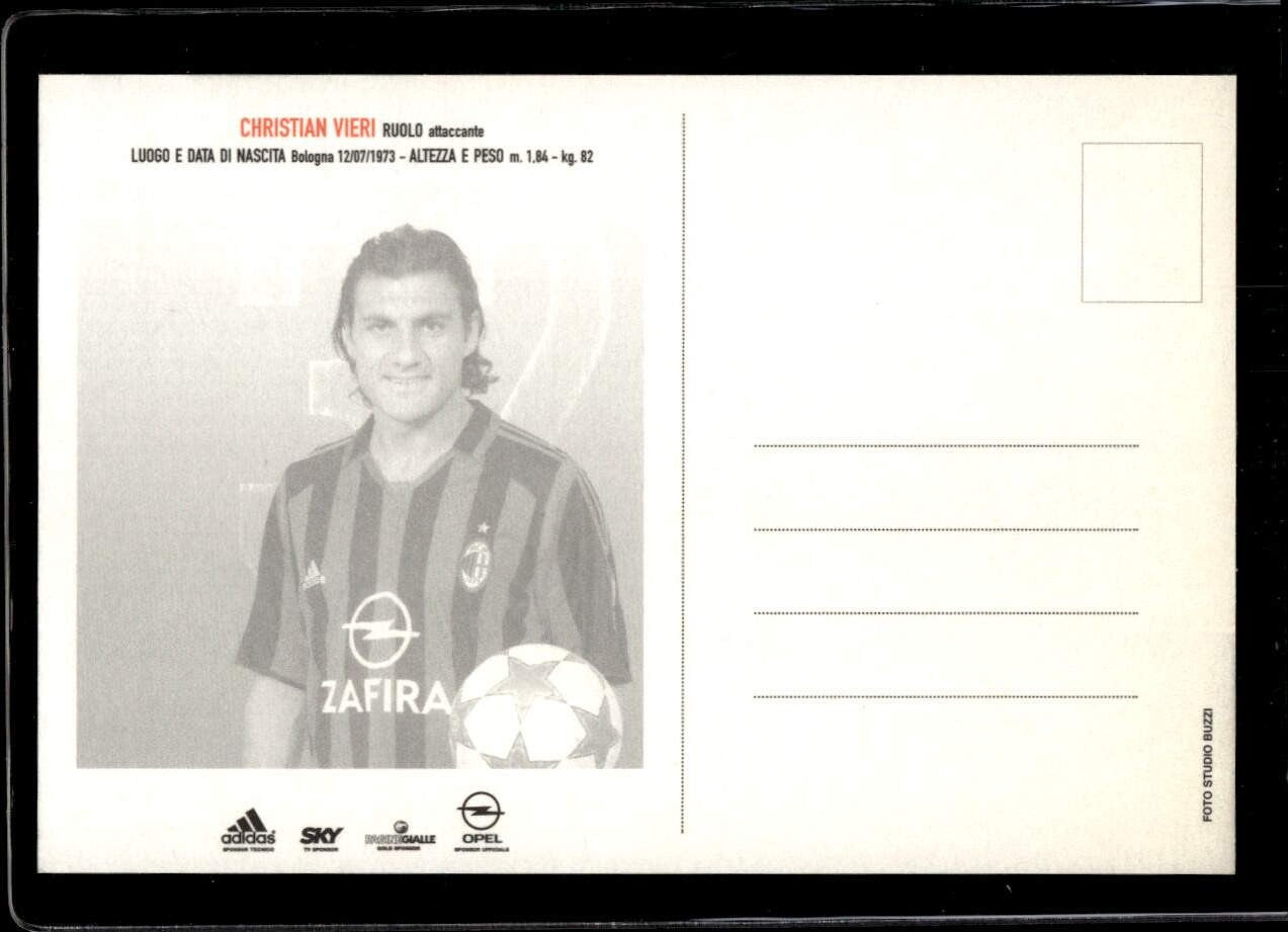 Cartolina A.C Milan Christian Vieri stagione 2005/2006
