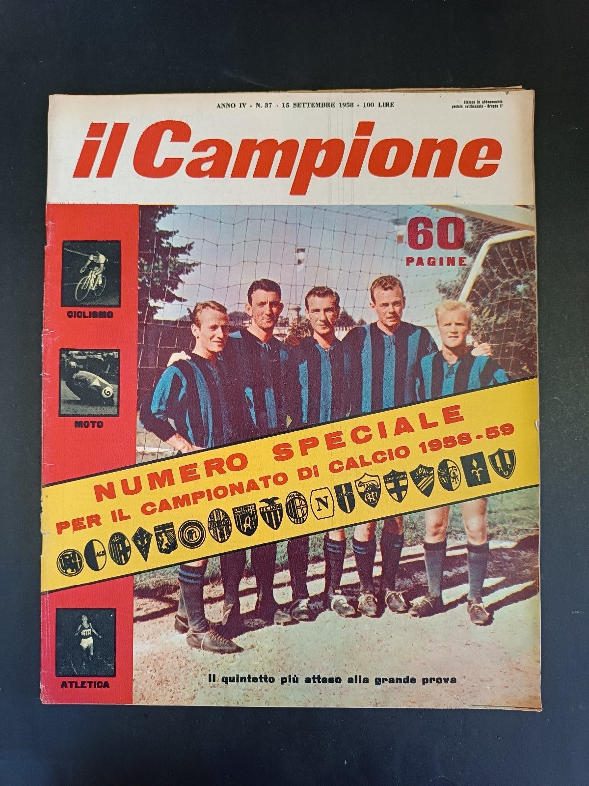 rivista IL CAMPIONE anno IV - anno 1958 - numero 37 - Inter