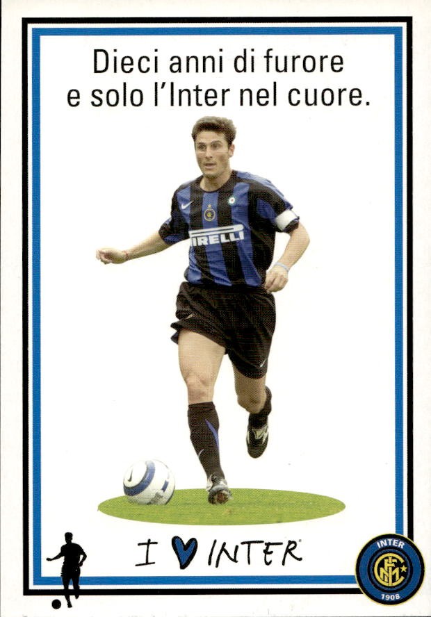 Cartolina calcio calciatore Inter Nicol�s Andr�s Burdisso con autografo stampato