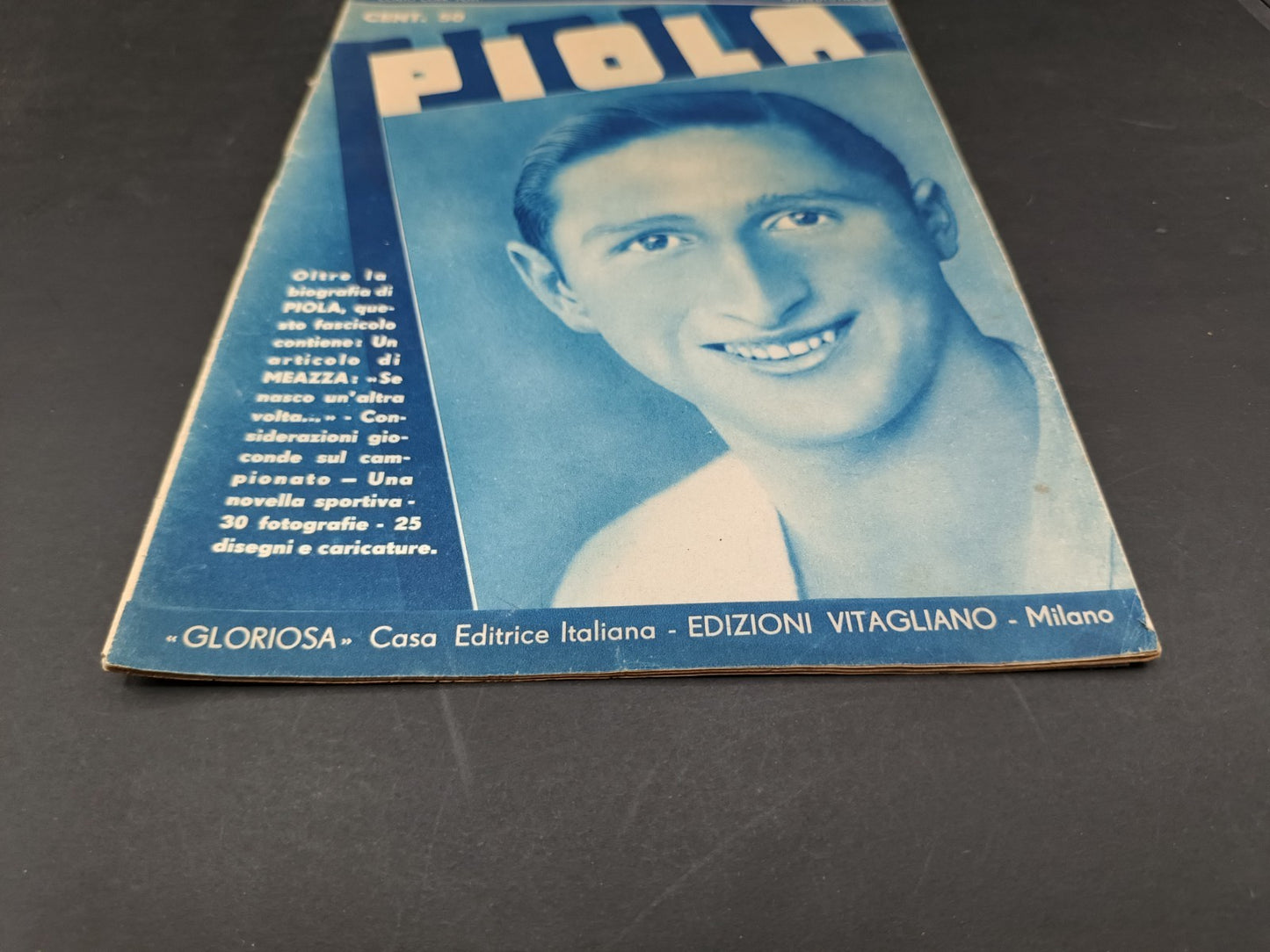 Rivista sportiva Cosmo anno 1934 numero 64 Silvio Piola